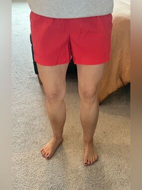 The North Face Women's Coral-Red Athletic Shorts